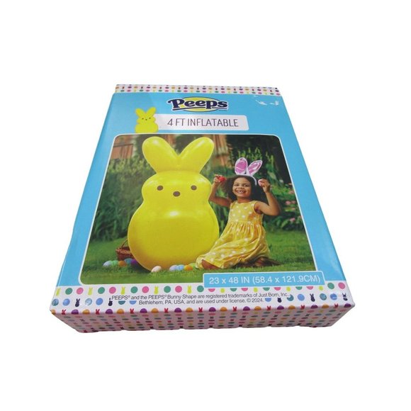 Yellow Easter Bunny Inflatable Classic Peep New 4ft Tall - Picture 6 of 13